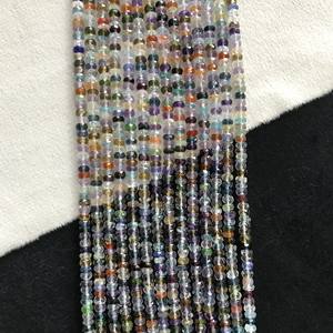 Cuentas de Piedra 100% Naturales Certificadas IGI Grado AA, Multicolor, Multifuego, Tipo Disco Rondelle, 3.5mm-4mm, Gemas Vivaaz para Joyería - Product Image 5