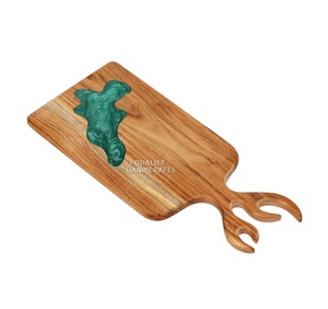 Planche à découper en bois d'acacia et résine planche à découper blocs à découper en bois planche à fromage planche de service pour la maison cuisine pour la vente en gros de l'Inde - Product Image 4