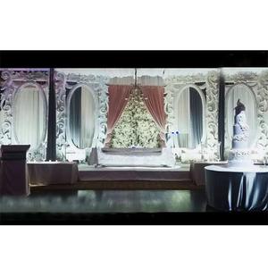 White Theme Wedding Rectangular and <b>Flower</b> <b>Panel</b> Wedding Stage Backdrop <b>Panels</b> Weddings Stages Decor - Product Image 1