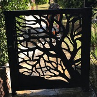 Panneaux de séparation en métal gravés au laser sur mesure, clôture extérieure pour la protection de la vie privée, portail de jardin, cloison décorative, séparateur de pièce