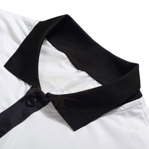 Cómodo de gran tamaño para hombre de etiqueta privada para camiseta Polo Mejor precio Patrón sólido Diseño en blanco en tela de punto - Product Image 4