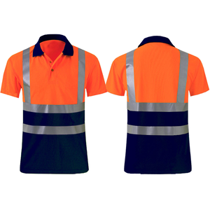 Polo de travail haute visibilité pour hommes, vêtements de travail, chemise 100% polyester, polo de sécurité réfléchissant - Product Image 3