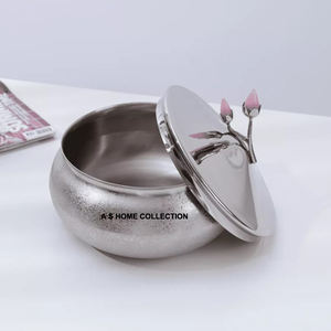 Nuevo recipiente de Metal de diseño hecho a mano de acero inoxidable contenedor de estilo turco Venta caliente al por mayor nuevo recipiente de Metal Juego de 3 - Product Image 6