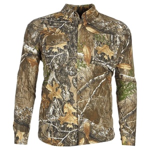 Maillot de chasse à manches longues imprimé arbre véritable camouflage extérieur personnalisé randonnée Camping manches courtes t uniforme tactique Camouflage - Product Image 1