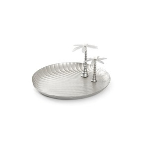 Vaisselle dernier modèle couleur or plateau de service alimentaire lot de 3 plateaux en métal de qualité supérieure fabriqués à la main à bas prix - Product Image 4