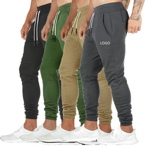 OEM Custom Logo Slim Fit Gym Wear <b>Elastic</b> Waist <b>Men's</b> Cotton Sweatpants Sports Joggers <b>Trousers</b> for <b>Men</b> Pants - Product Image 1