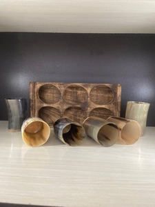 Authentiques cornes naturelles, tasses à boire vikings très demandées, mugs en corne véritable pour mariage, maison, hôtel, en provenance d'Inde - Product Image 4