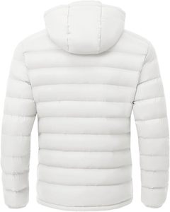 Chaquetas Alternativas de Plumón para Hombre, Ligeras, Resistentes al Agua, Abrigo Acolchado Aislante de Invierno con Capucha Desmontable. - Product Image 4