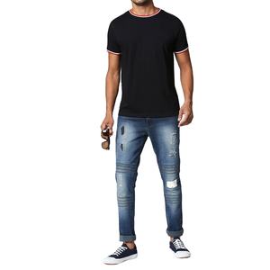 Camiseta Ringer Personalizada para Hombre, de Algodón y Poliéster, Estilo Casual, con Bloques de Color, Tejido de Punto, 2026 - Product Image 1