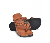 Chaussures habillées unisexes avec anneau d'orteil tressé marocain Sandales d'été faites à la main avec semelle intérieure en cuir véritable OEM disponible 10 tailles