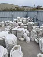 Vente Chaude Vaisselle en Céramique pas Chère pour Restaurant, Assiettes, Bols, Soucoupes, Plats, Service de Table en Porcelaine Blanche, Vente en Gros