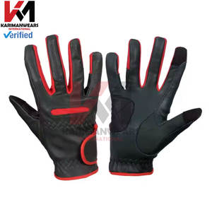 Guantes de equitación de cuero de oveja Premium nueva llegada guantes ecuestres de alta calidad montar a caballo ajuste personalizado al por mayor - Product Image 6