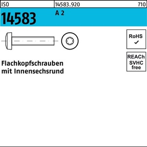 <b>Flat</b> Head <b>Screw</b> ISO 14583 ISR M3x8 A2 1000 Pieces Per Pack - Product Image 1