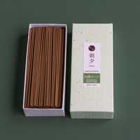Coffret Cadeau d'Encens Traditionnel - Mélange Bois de Santal et Sauge Blanche - Bâtonnets d'Encens - Mini Porte-Encens en Céramique/Laiton Aquamarine - Japon