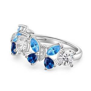 Bague en argent sterling Jeulia Stilly Beauty avec saphir marquise bleu papillon - Product Image 2