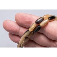 Perles en corne de buffle artisanales, naturelles et polies, composants pour la fabrication de bijoux, colliers, bracelets et projets créatifs