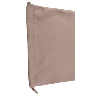 Bolsa de maquillaje y cosméticos de material de algodón rosa claro con logotipo personalizado de poliéster con cremallera - Product Image 3