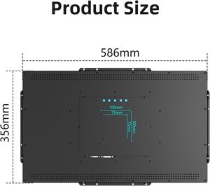 Pantalla LCD Táctil Capacitiva IPS TFT USB Multitáctil de 23.8 Pulgadas de Alto Brillo - Módulo de Pantalla PCAP Resistente al Agua de Grado Industrial IP65 - Product Image 1