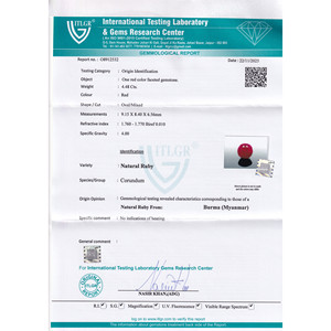 Piedra Preciosa Suelta de Rubí de 4.48 Quilates, Corte Esmeralda Ovalado Facetado, Zafiro Natural Calibrado, Tonos Verde Óptico, Rojo y Rosa, Certificado IGI - Product Image 4