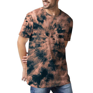 2023 Camiseta teñida con lazo para hombre 100% algodón mangas cortas tejido de punto de moda ajuste Extragrande - Product Image 1