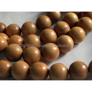 Vente en gros de perles de bois de santal brun doré naturel rondes de 14 mm Riddhi Siddhi pour la fabrication de bracelets, cadeau du Nouvel An - Product Image 4