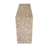 Top vente de tabouret d'appoint en bois incrusté d'os naturel Table colorée salon Table basse commode meubles