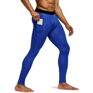 Leggings Ajustados con Cintura Elástica, Color Sólido, Mallas Deportivas para Gimnasio, Pantalones de Compresión Deportivos Lisos para Hombre - Product Image 6
