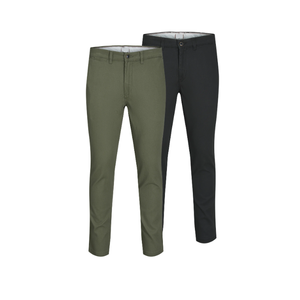 Pantalones de sarga caqui de alta calidad para hombre, pantalones elásticos de pierna recta, pantalones formales europeos para hombre hechos en Bangladesh - Product Image 2
