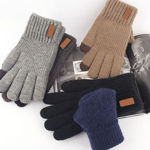 Unisex Winter Warm Touch Screen <b>Gloves</b> Knit Wool Fleece Lined Casual Twill Multifunction for Cold Weather - Product Image 5