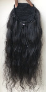 Remy 100% humano 20 "pulgadas Cola de Caballo Natural ondulado visón brasileño virgen indio templo cutícula alineada ventas al por mayor cabello humano virgen - Product Image 5