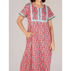 Camisón Largo Evolve para Mujer, Súper Suave, 100% Algodón, Estampado, con Cierre de Botones, Diseño Cómodo para Damas - Product Image 2