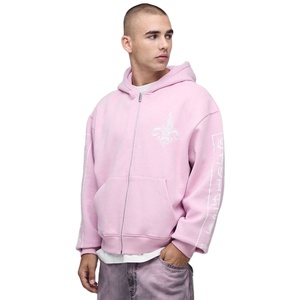 Sudaderas con capucha personalizadas sin cordón, con cremallera, lisas, de corte regular, de forro polar, para invierno, 100% algodón, cortavientos y transpirables, ¡las más vendidas! - Product Image 1
