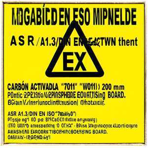 Señal de Advertencia de Plástico ASR A1.3/DIN EN ISO 7010 de 200 mm, Cartel Publicitario para Atmósfera Explosiva - Product Image 2