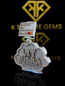 Pendentif Hip Hop personnalisé, lettre personnalisée, pendentif en moissanite à coupe ronde brillante, pendentif en argent 925 pour rappeurs Hip Hop pour hommes - Product Image 3