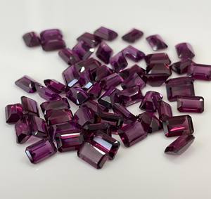 Grenat Rhodolite rose naturel coupe octogone 6x8mm à facettes-grenat Rhodolite rose en vrac pierre précieuse de qualité supérieure - Product Image 4