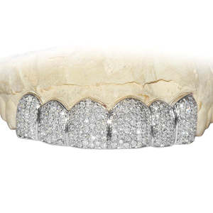 Luxe 14k 18K Or Blanc Hip Hop Personnalisé Grillz 925 Dents en Argent Grillz Glacé VVS Moissanite Diamant Grillz Dents pour Hommes - Product Image 6