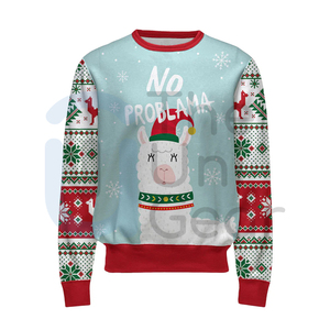 Último diseño sólido chándal de Navidad para hombres y mujeres ropa de Festival ropa de invierno de alta calidad elegante Sudadera ligera - Product Image 1