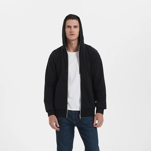 2025 Hombres Sudadera CON CAPUCHA DE VERANO Hombres sudadera Anti-Radiación Sudadera con capucha para hombres Algodón plateado Cremallera-up Color negro - Product Image 3