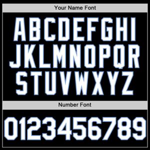 Custom Byron Unisex Bomber <b>Jacket</b> Black White Light Blue Full-Snap Mandarin Collar Hooded Winter Cotton Fabric Solid Front Logo - Product Image 4