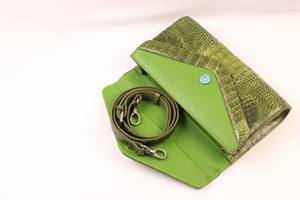 Bolso de Mano Tipo Sobre de Cuero Genuino de Alta Moda para Mujer, con Estampado de Cocodrilo, Impermeable, Duradero, Varios Colores, el Más Vendido, Luxali - Product Image 5