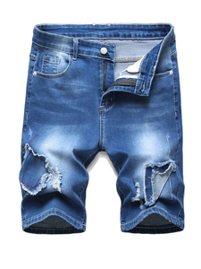 Vente en gros de shorts d'été de haute qualité en denim pour hommes, shorts en denim OEM confortables, respirants, coupe ample, avec poches sur mesure - Product Image 3