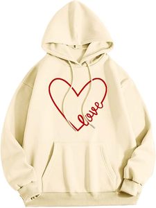 Hombres Mujeres Valentines Estampado gráfico Manga larga Cuello redondo Sudadera con capucha Tops Hombres Sudaderas con capucha - Product Image 6