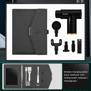 Article promotionnel grand écran d'écriture bloc-notes power bank carnet de notes pistolet de Massage ensemble cadeau pour <span class=keywords><strong>maman</strong></span> - Product Image 4
