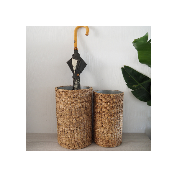 Porte-parapluies En Osier Synthétique – Rangement élégant Pour Entrée, Salon Ou Bureau