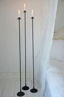 Grand candélabre en aluminium fait main, couleur argent, support de bougie sur pied, personnalisable, décoration de la maison, mariage, fête d'Halloween