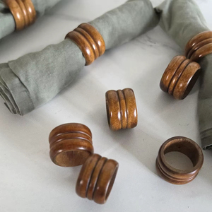 Anillo de Servilleta de Madera Simple de Marca Privada para Uso Diario en la Mesa de Comedor, que Favorece una Mesa Ordenada y Elegante - Product Image 1