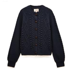 Cárdigan grueso de invierno para mujer de alta calidad, nuevo estilo, informal, patrón sólido, botón, Popular, diseño de punto por ordenador - Product Image 6