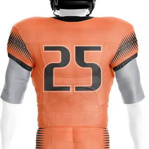 Uniforme de fútbol americano personalizado, ropa deportiva cómoda y transpirable con conjuntos de diseño de manga corta - Product Image 6