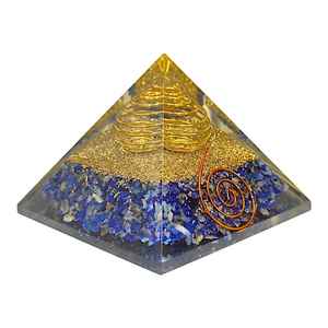 Wholesale Price Handmade Lapis Orgone Pyramid With Copper Spiral For Energy <b>Healing</b> Meditation Decor And Gift Decorate - Product Image 2