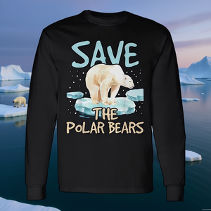 Maglietta a maniche lunghe per amanti della fauna selvatica, per gli addetti al monitoraggio degli animali e per i salvavivande degli orsi polari, per i difensori della fauna selvatica e i conservatori - Product Image 3